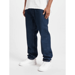 stylische DEF Herren Jeans Reißverschluss Taschen mit Baumwolle Blau
