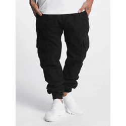 stylische DEF Herren Jeans Reißverschluss Taschen mit Baumwolle Schwarz