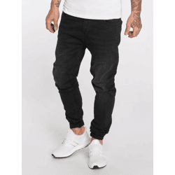 stylische DEF Herren Jeans Stretch Taschen Slim Fit mit Baumwolle Schwarz