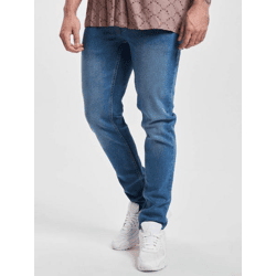 stylische Denim Project Herren Jeans Skinny Fit Stretch Reißverschluss mit Baumwolle Blau