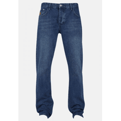 stylische Rocawear Herren Jeans Taschen Straight Fit mit Baumwolle Blau