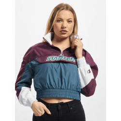 stylische Starter Damen Jacke Reißverschluss Taschen 78 g/m² Blau/Violett/Weiß