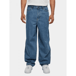 stylische URBAN CLASSICS Herren Jeans Reißverschluss Taschen 150 g/m² mit Baumwolle Blau