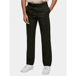 stylische Urban Classics Herren Jeans Straight Fit Stretch Kordelzug mit Baumwolle Schwarz