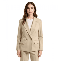 stylischer Damen Ausgeh-Blazer Herbst-Blazer Business-Blazer Baumwoll-Blazer 969739 Khaki