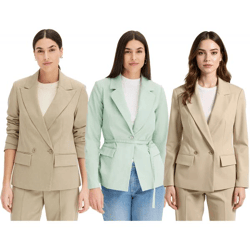 stylischer Damen Ausgeh-Blazer Herbst-Blazer Business-Blazer Baumwoll-Blazer in Khaki oder Mint