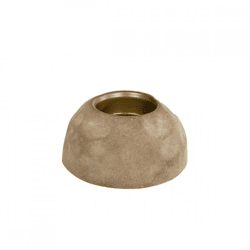 Tealight holder Tiffany beige/gold 9 cm
