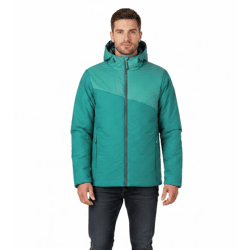 TERNUA Mannun Herren Isolations-Jacke nachhaltige Winter-Jacke mit Microshell und Thermashell 1643643-2120 Blau/Türkis