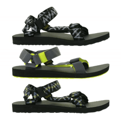 TEVA Original Universal Herren Trekking-Sandale nachhaltige Sommer-Sandale mit EVA-Gummisohle Outdoor-Sandale 1004006 Schwarz/Blau, Schwarz