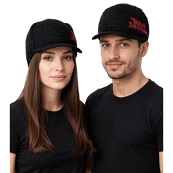 The Black Dahlia Murder Unisex Schirm-Mütze mit Logo-Schriftzug Schirm-Beanie Strick-Mütze KC107206BDM Schwarz
