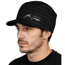 The Used Emo-Band Schirm-Beanie mit Band-Stickerei Strick-Mütze Fan-Beanie KC105565TUD Schwarz