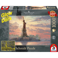 Thomas Kinkade - Freihheitsstatue in der Abenddämmerung - 1000 Teile GID Puzzle