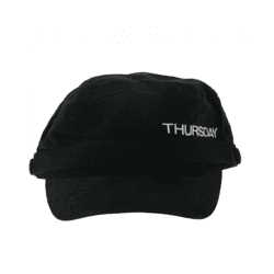 Thursday Unisex Post-Hardcore-Band Baumwoll-Cap im millitärischen Schnitt mit leicht gebogenen Schnitt FC107889THU Schwarz