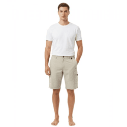 TRENTO Men's Cargo Shorts: Lightweight Casual Shorts with Embroidered Logo, Shorts, Beige