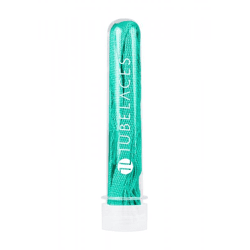 TubeLaces White Flat Schnürsenkel türkis