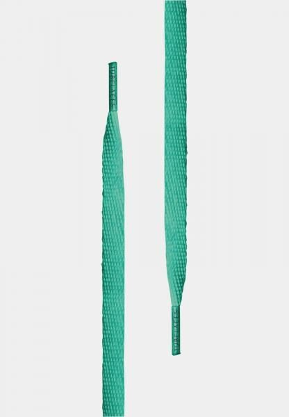 TubeLaces White Flat Shoelaces, Turquoise
