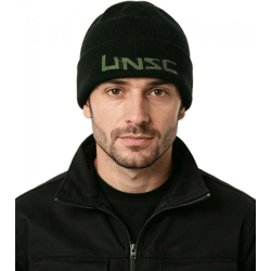 UNSC Unisex Beanie Baumwoll-Mütze im klassischen Schnitt KC160562HLO Schwarz/Grün