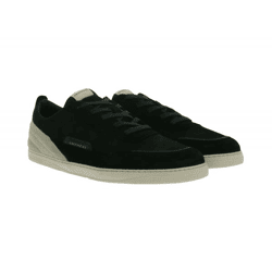 urbane GROUNDIES Barfußschuhe Zurich Herren Low-Top Echtleder Sneaker mit TrueSense Sohle Schnür-Schuhe GND-270260-01 Schwarz/Beige