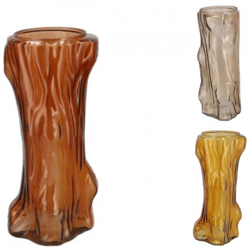 Vase Baum braun/gelb 26 cm 3 Stück sortiert