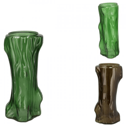Vase Baum grün 14 cm 3 Stück sortiert