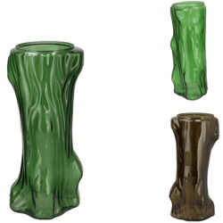Vase Baum grün 19 cm 3 Stück sortiert