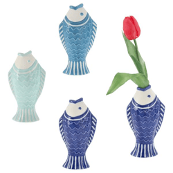 Vase, Fisch, klein, 3/s, ca. 8x15cm