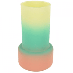Vase Shae matt gelb/türkis/lachsrosa 17 cm