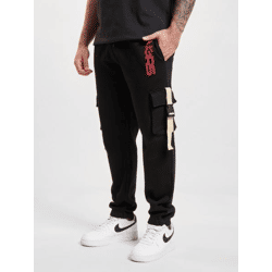 vielseitige Dangerous DNGRS Herren Hose Taschen Rippbündchen Schwarz