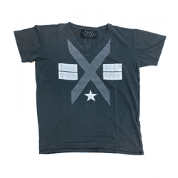 vsct Clubwear Herren Baumwoll T-Shirt im Acid-Design V-Ausschnitt-Shirt 5643298 Dunkelgrau