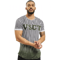 vsct Graded Coach Gestreiftes Logo-T-Shirt weiß