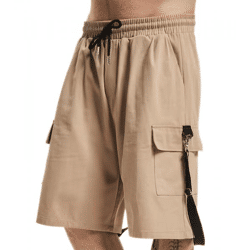 vsct Logan Herren Bermuda-Shorts Beintaschen mit Zierschnallen kurze Cargo-Hose 5643272 Beige