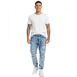 vsct Noah Cuffed Laces Antifit Jeans Blau Stoned