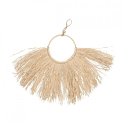 Wanddekoration Raffia Boho natur 60 cm