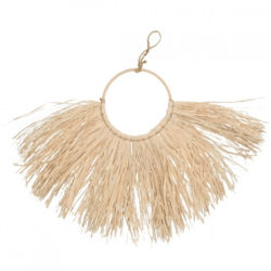 Wanddekoration Raffia Boho natur 62 cm