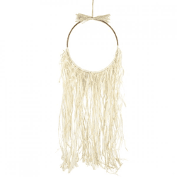 Wanddekoration Raffia Rattan Kreis 100 cm