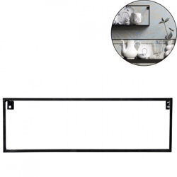 Wandregal Metall schwarz 50 cm