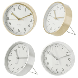 Wanduhr Aluminium, 2/s, 15cmD