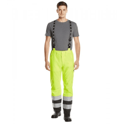 Wasserdichte Helly Hansen Potsdam Herren Arbeits-Hose Latzhose mit HellyTech abnehmbares Rückenteil 71475_369 Neon-Gelb