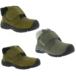 Wasserdichte KEEN Kootenay Iv Mid Kinder Winter-Schuhe Schnee-Boots mit Eco Anti-Odor Outdoor-Schuhe Braun oder Grau