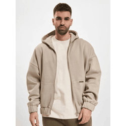 weicher Bazix Republiq Herren Hoodie Reißverschluss Rippbündchen mit Baumwolle Beige