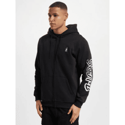 weicher Dangerous DNGRS Herren Hoodie Reißverschluss Kapuze mit Baumwolle Schwarz