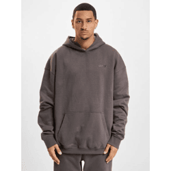 weicher Rocawear Herren Hoodie Rippbündchen Kapuze mit Baumwolle Dunkelgrau