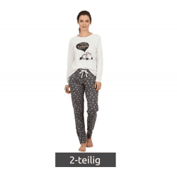 Soft Sheepworld Women's Pajamas: 2-Piece Cotton Sleep Set with Crown and Prosecco Motifs; Pajama Set Consisting of Top and Bottom 9