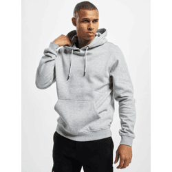 weicher Urban Classics Herren Hoodie Kordelzug Rippstrick 250 g/m² mit Baumwolle Grau