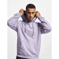 weicher Urban Classics Herren Hoodie Rippbündchen Kapuze 300 g/m² mit Baumwolle Violett