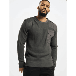 weiches Brandit Herren Sweatshirt Klettverschluss Grau