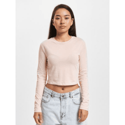 weiches DEF Damen Sweatshirt mit Baumwolle Blass-Rosa