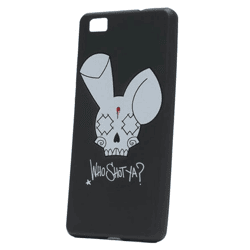 WHO SHOT YA? Bunny Logo Huawei Handyhülle schwarz P8
