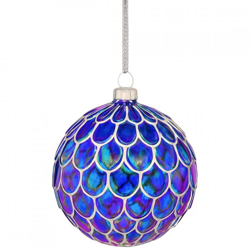 Wilko Weihnachtskugel Enchanted schillerndes Glas 10 cm
