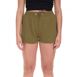 YOU DO YOU Damen Sport-Shorts Sweatpants kurze Baumwoll-Hose Fitness-Shorts Yoga-Mode 905091 Khaki